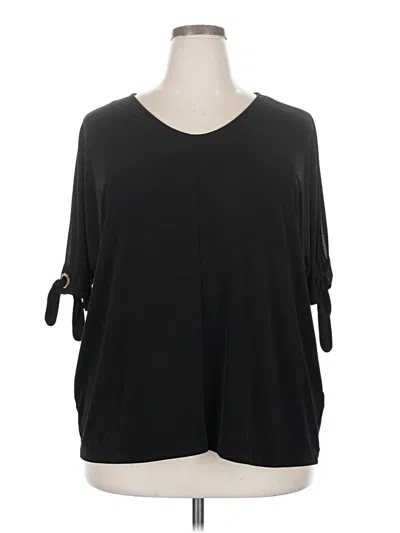 Pre-owned Kasper 3/4 Sleeve T-shirt In Black