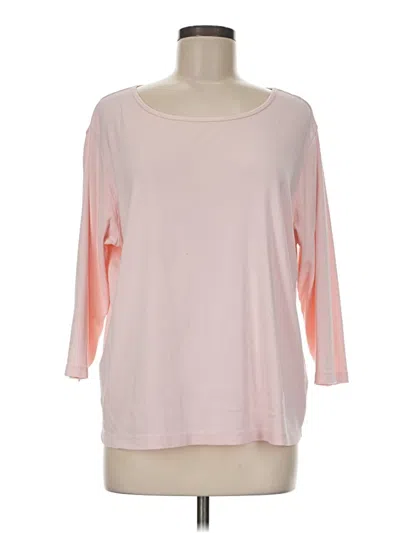 Pre-owned Kasper 3/4 Sleeve T-shirt In Pink