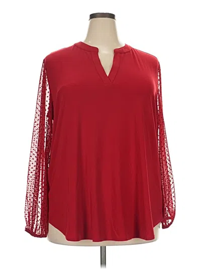 Pre-owned Kasper 3/4 Sleeve T-shirt In Red