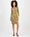 Kasper Animal-print Side-pleat Dress, Regular & Petite In Animal Print
