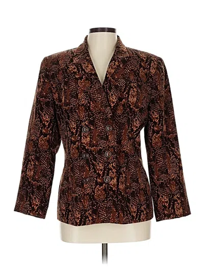 Pre-owned Kasper A.s.l. Blazer Jacket In Brown