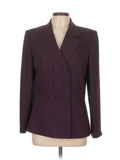Pre-owned Kasper A.s.l. Blazer Jacket In Burgundy