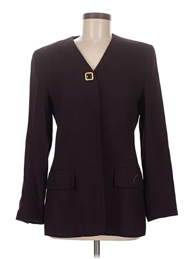 Pre-owned Kasper A.s.l. Blazer Jacket In Burgundy