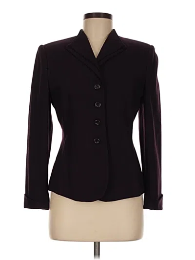 Pre-owned Kasper A.s.l. Blazer Jacket In Burgundy