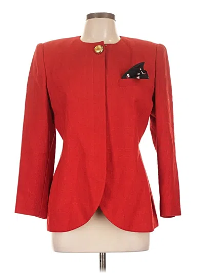 Pre-owned Kasper A.s.l. Blazer Jacket In Red