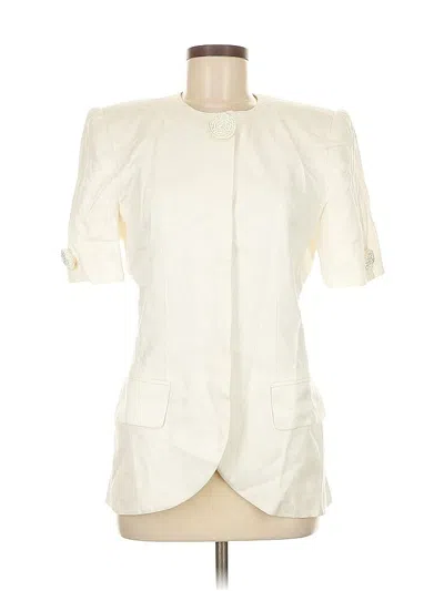 Pre-owned Kasper A.s.l. Blazer Jacket In White