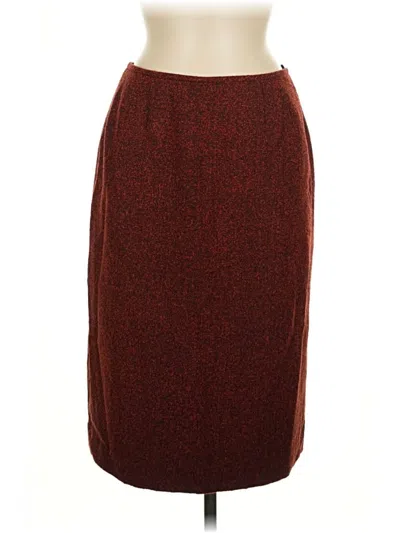 Pre-owned Kasper A.s.l. Casual Skirt In Brown