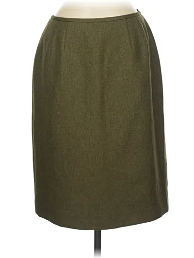 Pre-owned Kasper A.s.l. Casual Skirt In Green