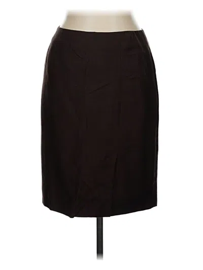 Pre-owned Kasper A.s.l. Formal Skirt In Brown
