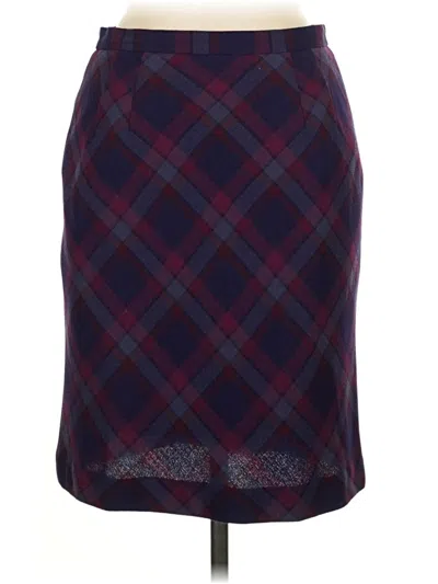 Pre-owned Kasper A.s.l. Formal Skirt In Burgundy