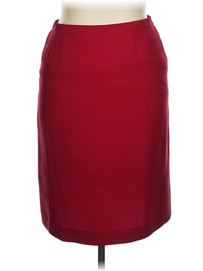 Pre-owned Kasper A.s.l. Formal Skirt In Burgundy