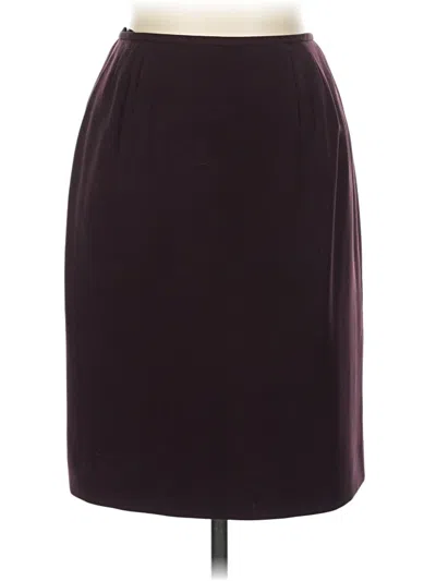 Pre-owned Kasper A.s.l. Formal Skirt In Burgundy