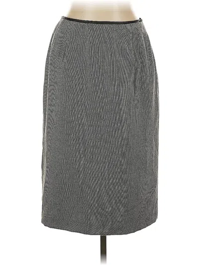 Pre-owned Kasper A.s.l. Formal Skirt In Gray