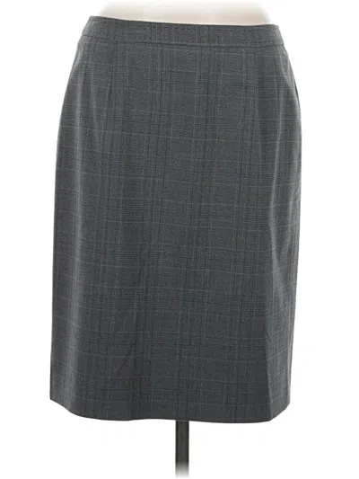 Pre-owned Kasper A.s.l. Formal Skirt In Gray