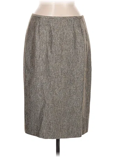 Pre-owned Kasper A.s.l. Formal Skirt In Gray