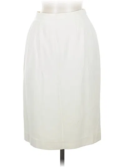 Pre-owned Kasper A.s.l. Formal Skirt In Ivory