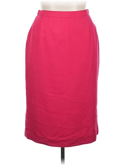 Pre-owned Kasper A.s.l. Formal Skirt In Pink