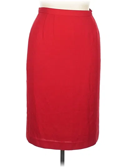 Pre-owned Kasper A.s.l. Formal Skirt In Red
