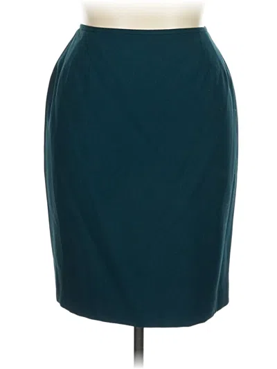 Pre-owned Kasper A.s.l. Formal Skirt In Teal