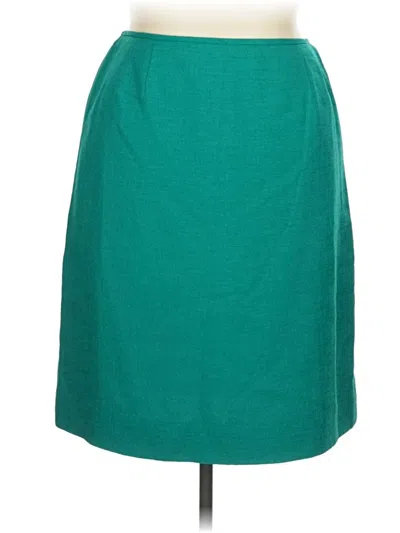 Pre-owned Kasper A.s.l. Formal Skirt In Teal