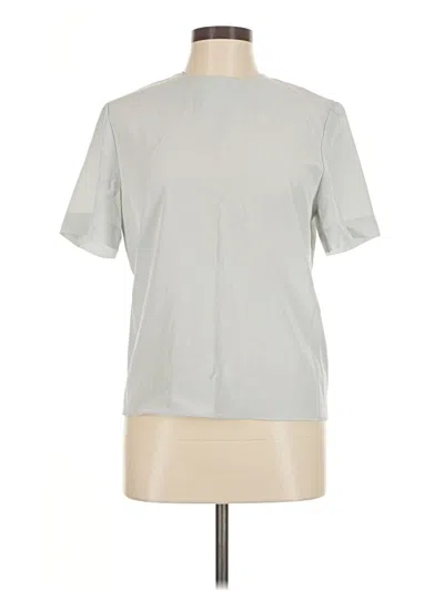 Pre-owned Kasper A.s.l. Short Sleeve Turtleneck In Silver