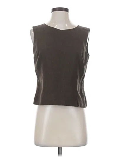 Pre-owned Kasper A.s.l. Sleeveless Top Gray Boatneck Tops
