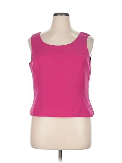 Pre-owned Kasper A.s.l. Sleeveless Top Pink Sweetheart Neckline Tops