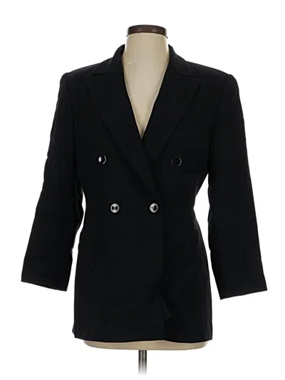 Pre-owned Kasper A.s.l. Wool Blazer Jacket In Black