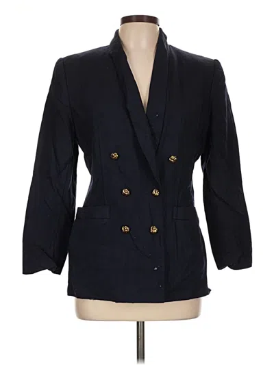 Pre-owned Kasper A.s.l. Wool Blazer Jacket In Blue