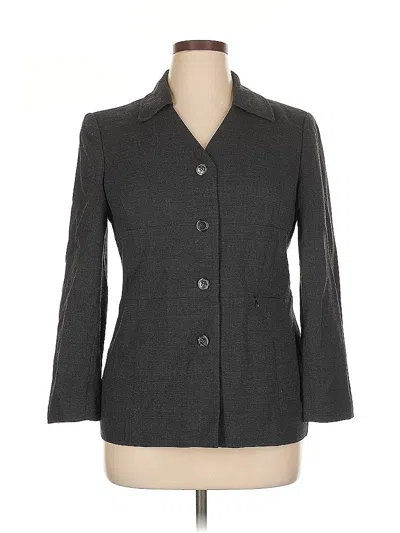 Pre-owned Kasper A.s.l. Wool Blazer Jacket In Gray