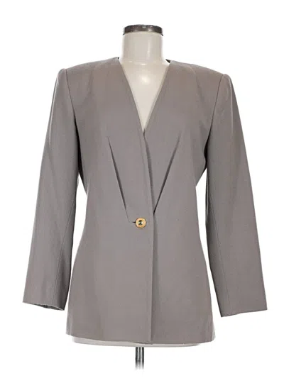 Pre-owned Kasper A.s.l. Wool Blazer Jacket In Gray