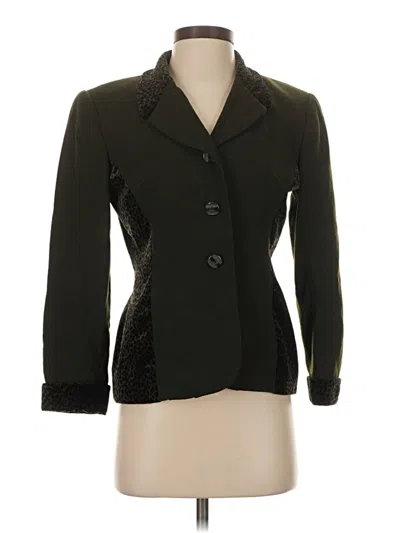 Pre-owned Kasper A.s.l. Wool Blazer Jacket In Green