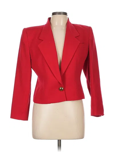Pre-owned Kasper A.s.l. Wool Blazer Jacket In Red