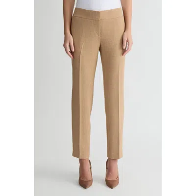 Kasper Ava Straight Leg Pants In Brown