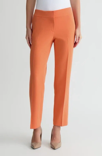 Kasper Ava Straight Leg Pants In Orange