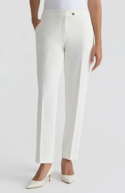 Kasper Ava Straight Leg Pants In White