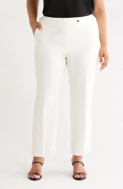Kasper Ava Straight Leg Pants In White