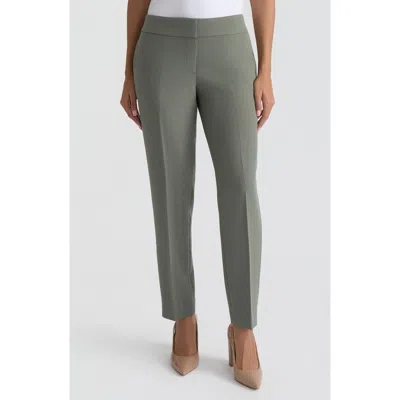 Kasper Ava Stretch Crepe Straight Leg Pants In Gray