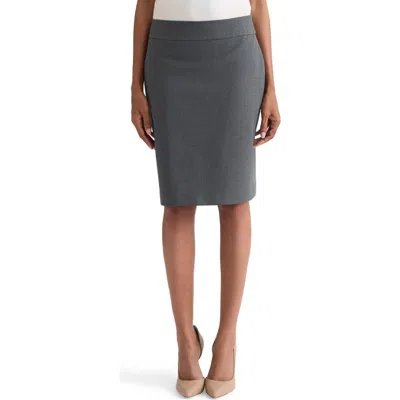 Kasper Bi-stretch Pencil Skirt In Gray