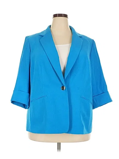Pre-owned Kasper Blazer Jacket In Blue