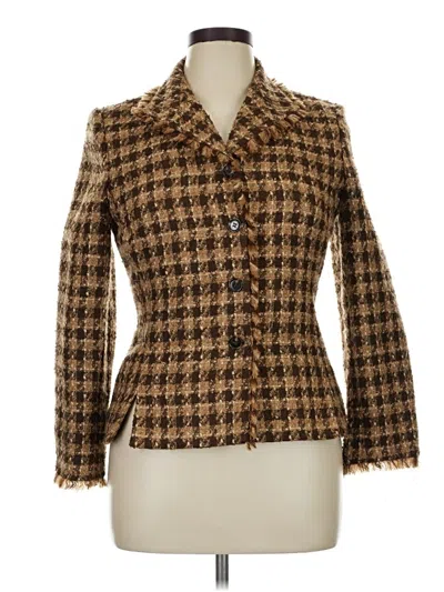 Pre-owned Kasper Blazer Jacket In Brown