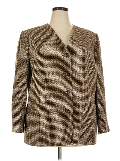 Pre-owned Kasper Blazer Jacket In Brown