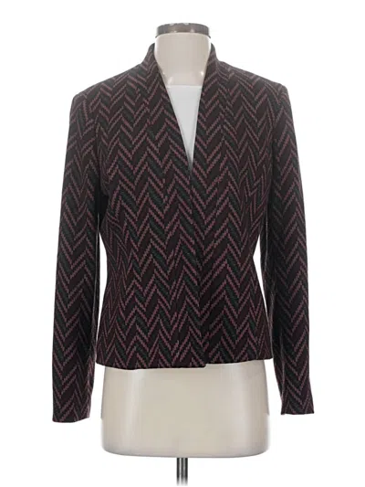 Pre-owned Kasper Blazer Jacket In Burgundy