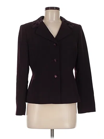 Pre-owned Kasper Blazer Jacket In Burgundy