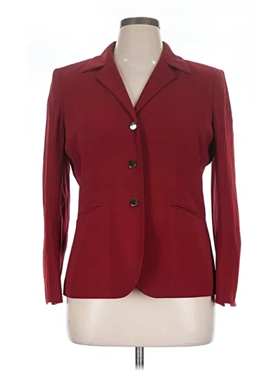 Pre-owned Kasper Blazer Jacket In Burgundy