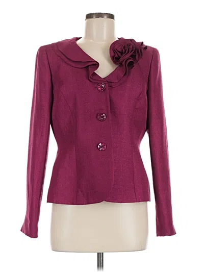 Pre-owned Kasper Blazer Jacket In Burgundy