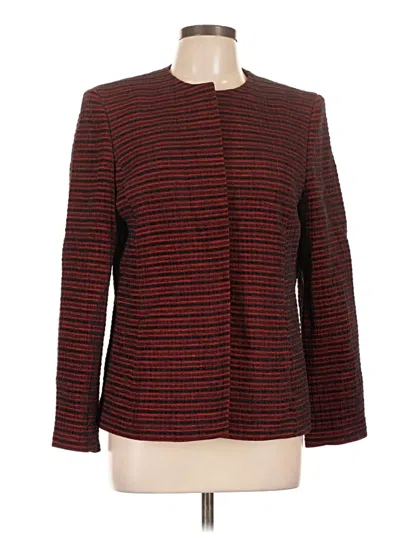 Pre-owned Kasper Blazer Jacket In Burgundy