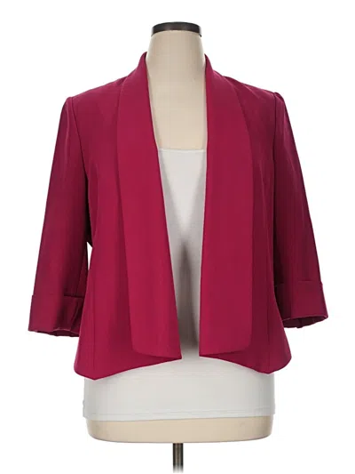 Pre-owned Kasper Blazer Jacket In Burgundy
