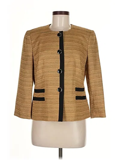 Pre-owned Kasper Blazer Jacket In Gold