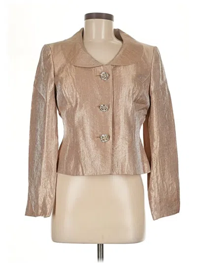 Pre-owned Kasper Blazer Jacket In Gold
